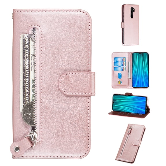 For Xiaomi Redmi Note 8 Pro Fashion Calf Texture Zipper Horizontal Flip PU Leather Case, with & &