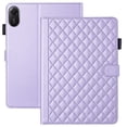 thumbnail image 1 of for Xiaomi Redmi Pad 2 2025 11 inch Case, Rhombus Pattern Multiple Viewing Angles Stand Slim Folio Cover (Purple), 1 of 6