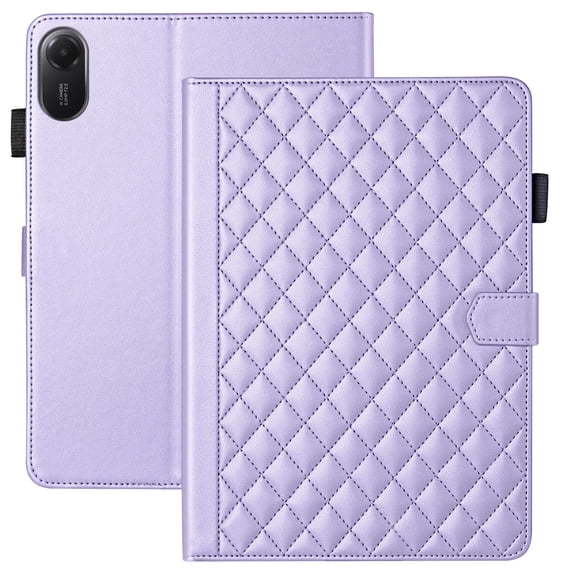 for Xiaomi Redmi Pad 2 2025 11 inch Case, Rhombus Pattern Multiple Viewing Angles Stand Slim Folio Cover (Purple)