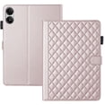 thumbnail image 1 of for Xiaomi Redmi Pad 2 Pro 12.1/Poco Pad M1 12.1 Inch 2025 Case, Rhombus Pattern Multiple Viewing Angles Stand Slim Folio Cover (Rose Gold), 1 of 6