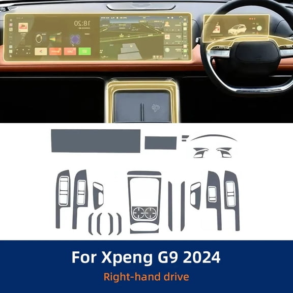 For Xpeng G9 2024 Pre cutting Car Interior PPF Paint Protection Film Console Scratch Resistant Repair TPU Film Refi Accessories.