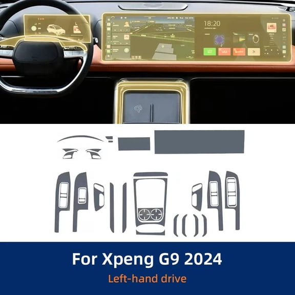 For Xpeng G9 2024 Pre cutting Car Interior PPF Paint Protection Film Console Scratch Resistant Repair TPU Film Refi Accessories.