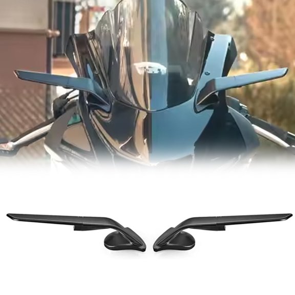 For YZF-R7 yzf r7 2026 2025 2024 2023 2022 2021 accessories side mirror fixed wind wing black 360 rotatable wind wing