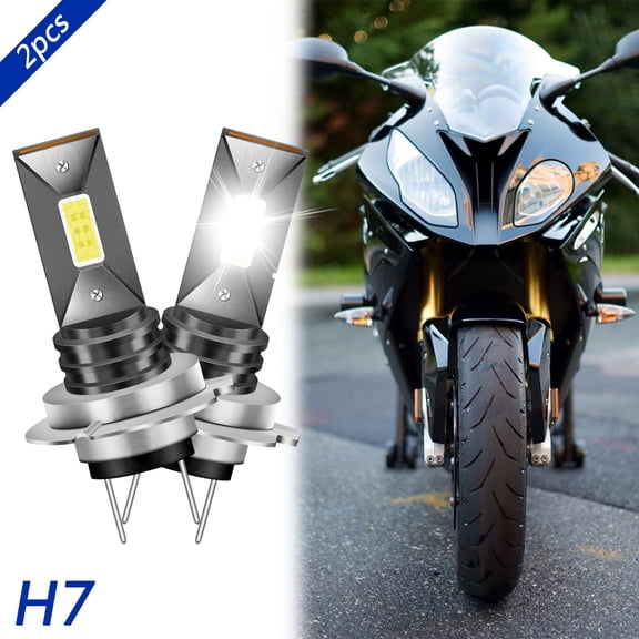 For Yamaha R6 2003-2016 LED Headlight Bulb H7 High/Low Beam 6000K White Super Bright 2pcs