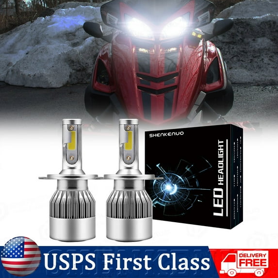 For Yamaha RX1 ER LE RX10RS 2003-2005 LED Headlight H4 Bulb High/Low Dual Beam White (2pcs)