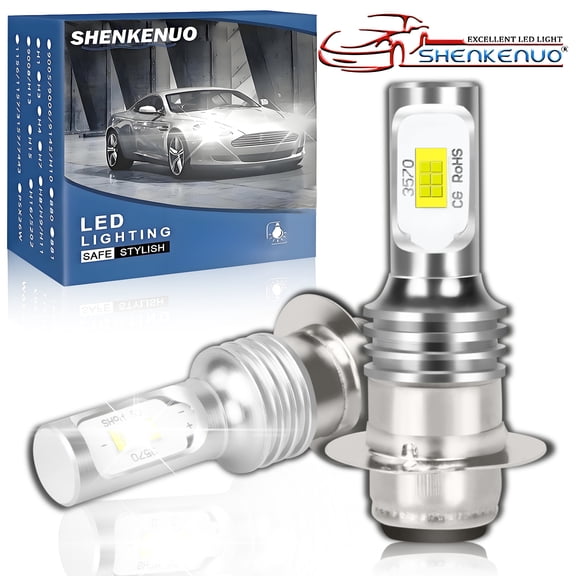 For Yamaha YFZ 450 2004-2013 H6M 6000K Bright White LED Headlight Bulbs