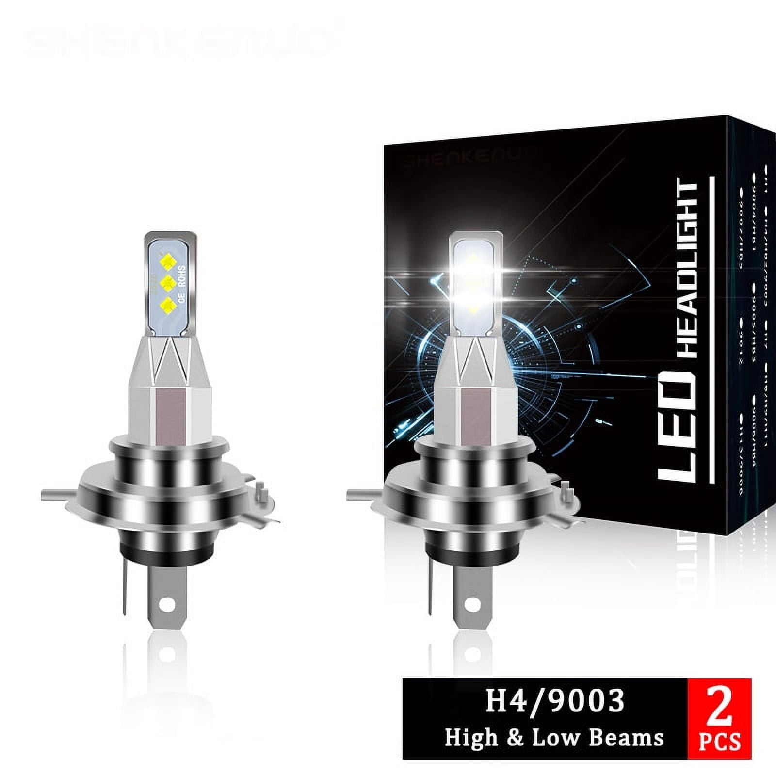 For Yamaha Zuma YW50 YW50F YW50FX HS1 9003 H4 LED Headlights Bulb 6000K White