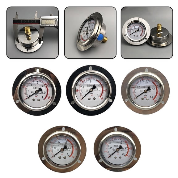 For Yn-60Zt Axial Edge Seismic Pressure Gauge Seismic Pressure Hydraulic Gauge 0-1Mpa Fangkenuo