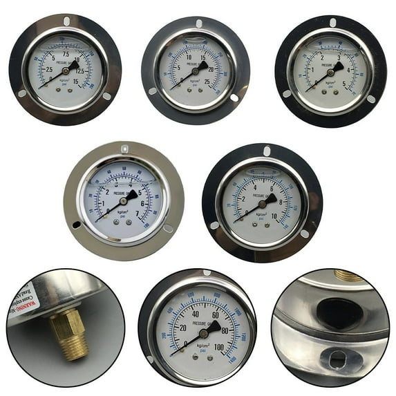 For Yn60Zt Hydraulic Pressure Gauge With Flanged Connection For Easy Install 0-25Kg Fangkenuo