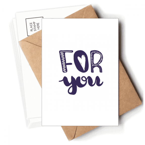 For You Cute Quote Handwrite Style Postcards Envelopes Blank Note Cards Mailing