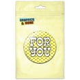 thumbnail image 1 of For You Yellow Black Polka Dots Birthday Thank You Shower Refrigerator Button Magnet, 1 of 2