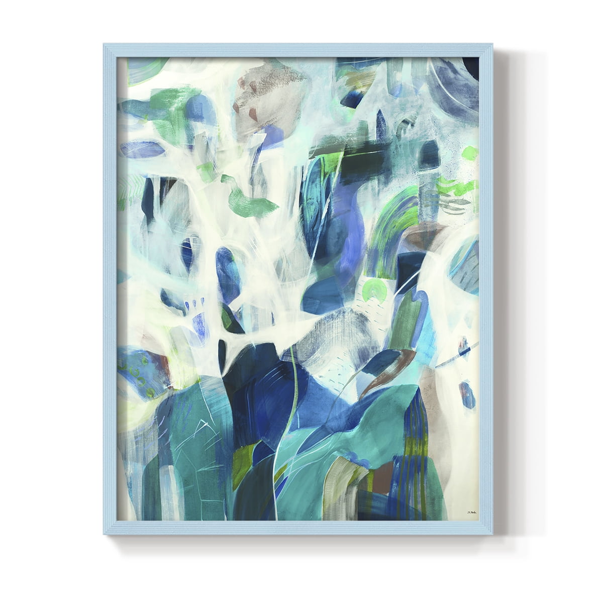 For You in Blue Solid Wood 11 x 14 Framed Print