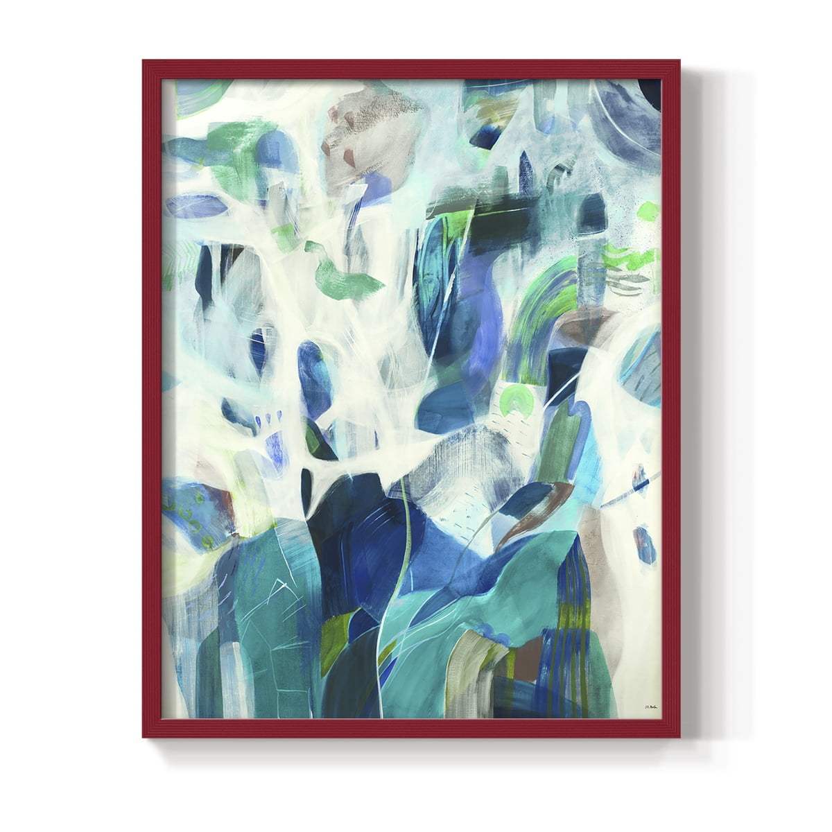 For You in Red Solid Wood 8 x 10 Framed Print