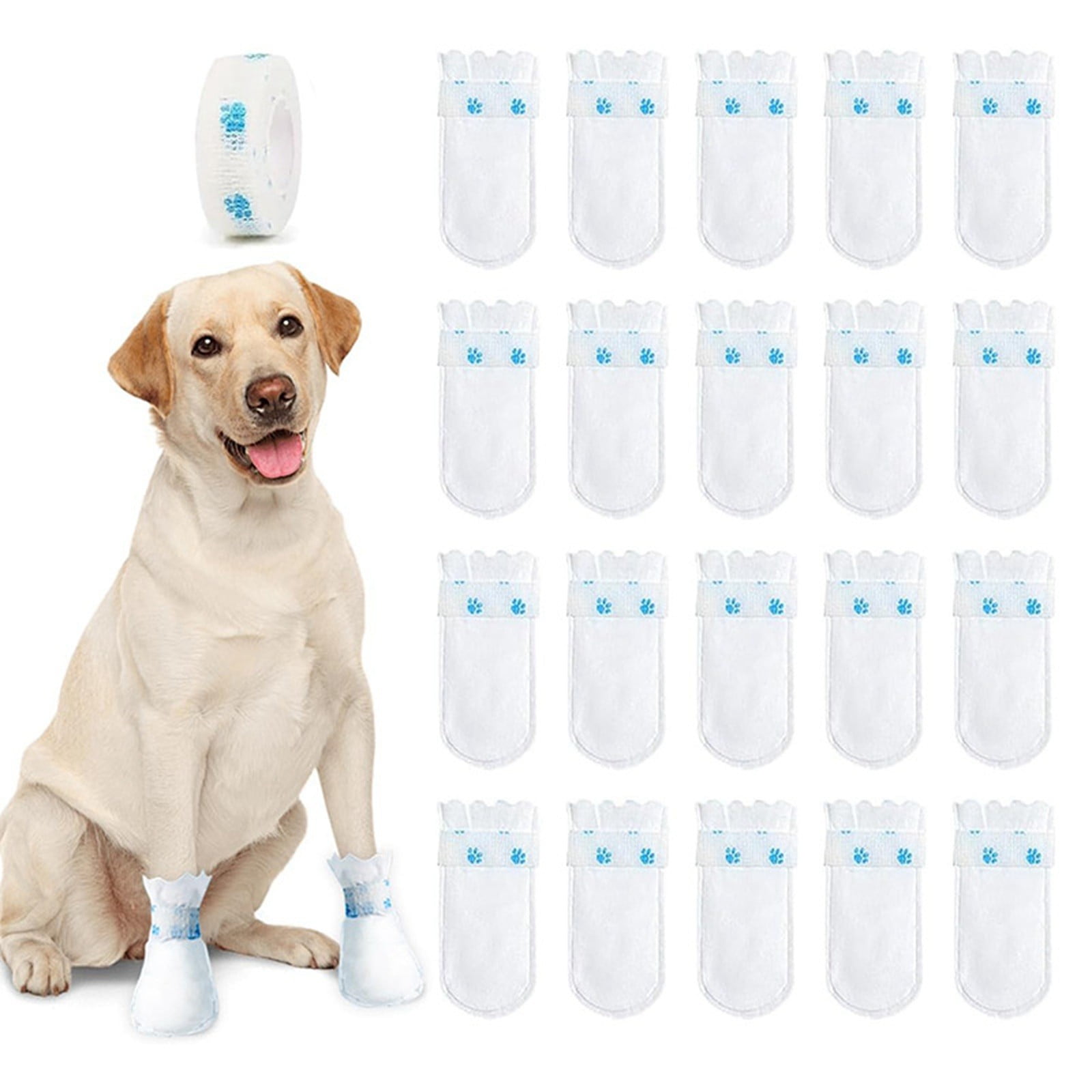 " For Your Pup Disposable Dog Boots With Adjustable Self Straps For