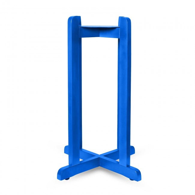For Your Water 27" Natural Wood Painted Water Crock Dispenser Floor Stand - Blue