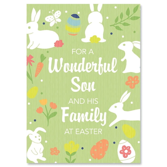 For a Wonderful Son Religious Easter Greeting Card - Single Card, Envelope Included, Sentiment, Scripture, by Current