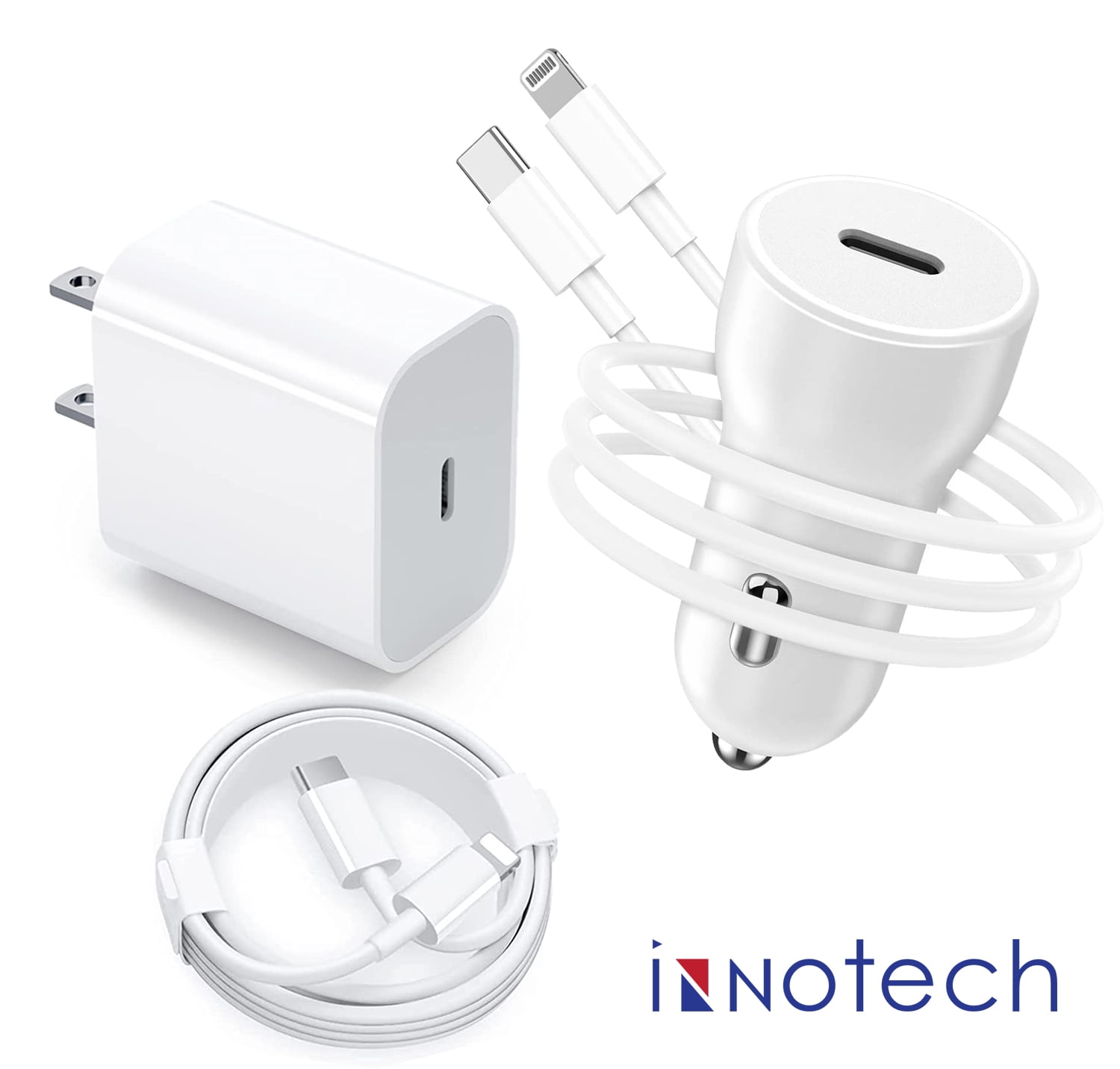 USB-C Car Charger Kit 20W - USB-C to Lightning - iPhone 8 or later, Chargeurs pour voiture, Charge et Accessoires