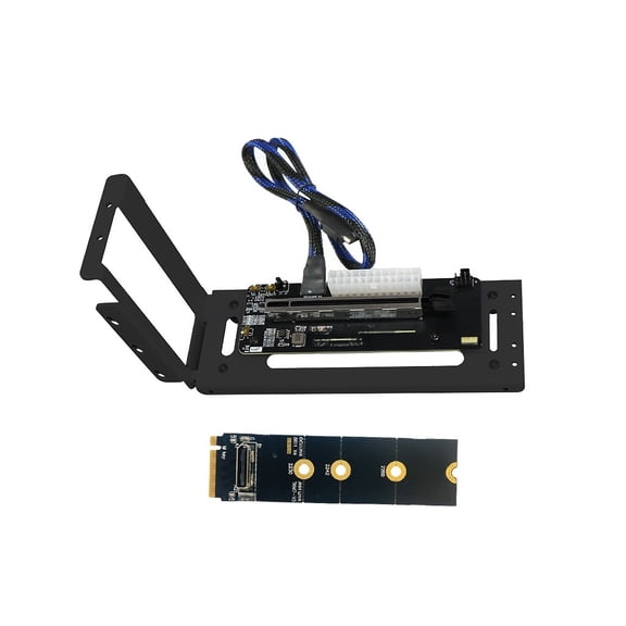 For eGPU OCuLink Dock, PCIe 5.0 x4 High Speed, Laptop M.2 OCuLink SFF-8611 to PCIe x16 External Graphics Card