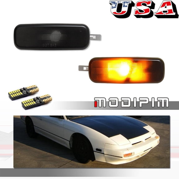 Smoked LED front marker light suitable for Nissan 240SX S13 1989-1994 Altima 93-97-