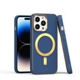thumbnail image 1 of For iP15 Pro Max Ultimate Quality PU Leather Hybrid Case Cover - Blue, 1 of 6