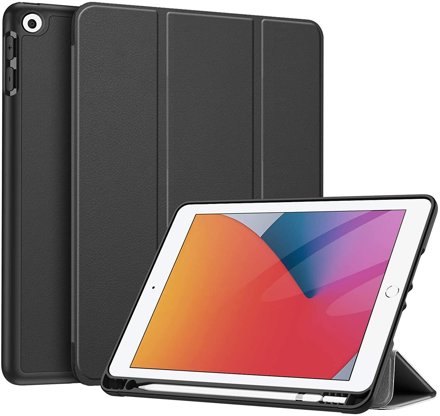 For iPad 10.2'' 2021 9th Generation Case Smart Stand Cover With Pencil