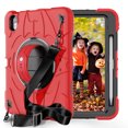 thumbnail image 1 of For iPad 10th Gen 10.9"(2022) Case,Kids Friendly,With Rotatable Adjustable Hand Strap,Retractable Kickstand,Shoulder Strap,Shockproof Anti-fall Rugged Heavy Duty Tablet Case Cover,Red, 1 of 11