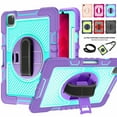 thumbnail image 1 of For iPad 10th Gen 2022 Kids Heavy Duty Shockproof Case Armor Rugged Full Body Protection With Built-in Kickstand Rotating Cover Strap Protective Shell, 1 of 5
