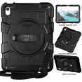 thumbnail image 1 of For iPad (A16) 11th Generation 11 inch 2025 Shockproof Heavy Duty Stand Case with Strap, 1 of 9