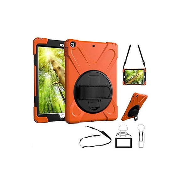 For iPad Air Case Protective Cover for Apple iPad Air 1st Generation Model A1474 A1475 A1476 With 360 Degree Stand Hand Grip and Shoulder Strap