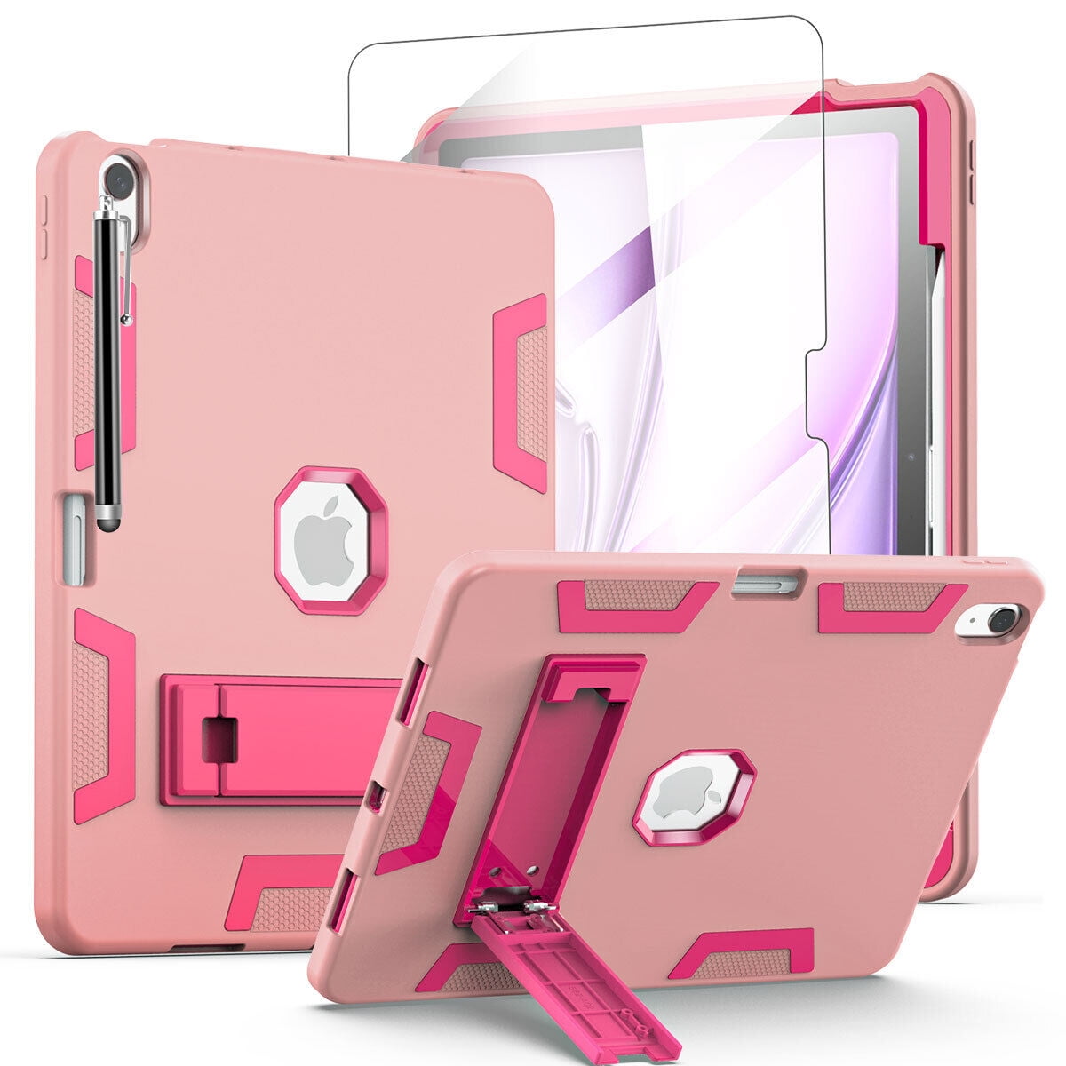 For iPad Air (M2) 11 in/13 in 2024 Case Hybrid Shockproof Heavy Duty