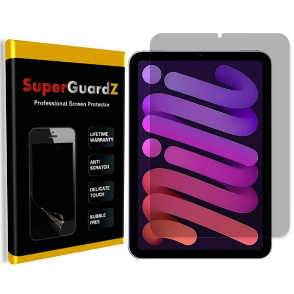 For iPad Mini 7 (2024) / iPad Mini 6 (2021) - SuperGuardZ Privacy Anti-Spy Screen Protector, Anti-Scratch, Anti-Bubble, Anti-Fingerprint + 2 Stylus Pen