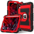 thumbnail image 1 of For iPad Mini 6 / Mini A17 Pro 8.3" (2021/2024) Shockproof Rugged Case Cover with Kickstand & Shoulder Strap & Pencil Holder, 1 of 13