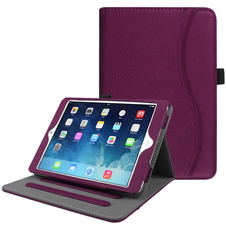 For iPad Mini/Mini 2/Mini 3 Case [Corner Protection] - Fintie [Multi-Angle Viewing] Smart Stand Cover, Purple