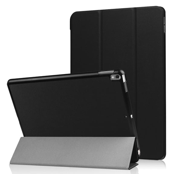 For iPad Pro 10.5 Case, SuperGuardZ Smart Folio Cover Armor w/ Sleep&Wake Function [Black] + 2 Stylus Pens