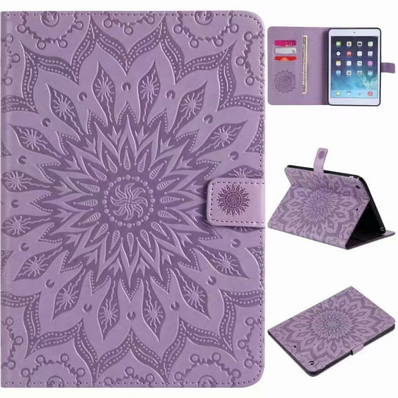 For iPad Pro 10.5 Sunflower Embossed PU Leather Flip Stand Case Auto Wake/Sleep Smart Cover