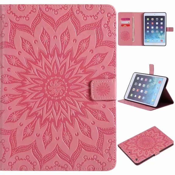 For iPad Pro 10.5 Sunflower Embossed PU Leather Flip Stand Case Auto Wake/Sleep Smart Cover