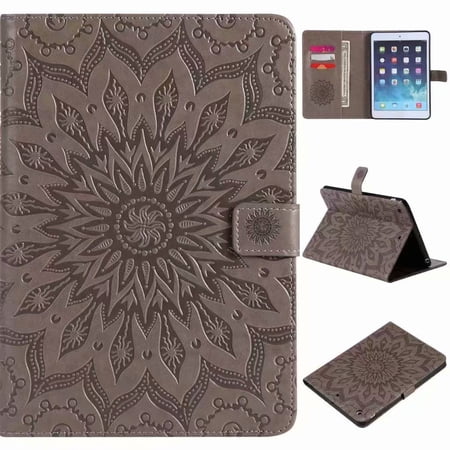 For iPad Pro 10.5 Sunflower Embossed PU Leather Flip Stand Case Auto Wake/Sleep Smart Cover