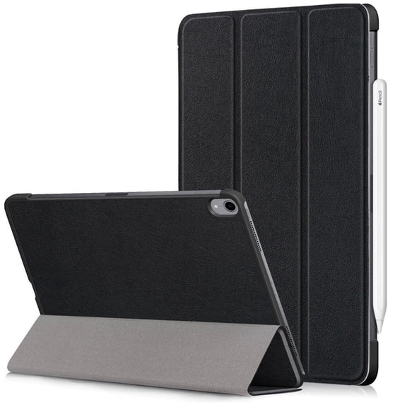 For iPad Pro 11 inch (2018) Case, SuperGuardZ Smart Folio Cover Armor w/ Sleep&Wake Function [Black] + LED Stylus Pen