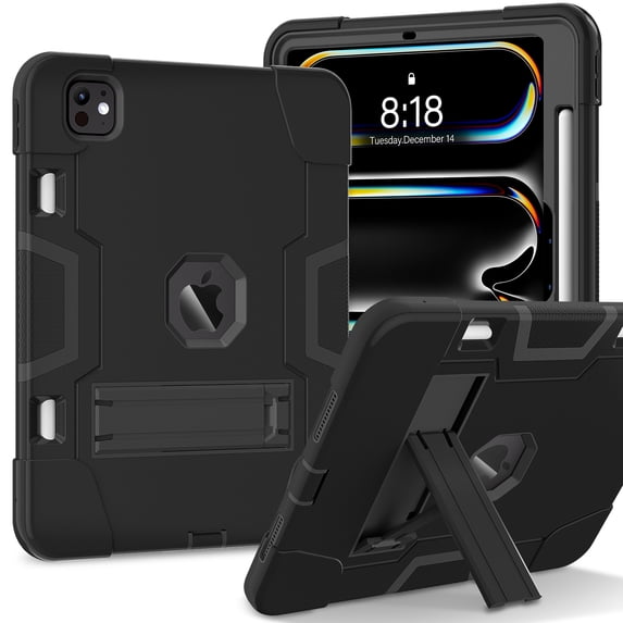 For iPad Pro 11 inch M5/M4 (2025/2024) Shockproof Heavy Duty Rugged Case Cover with Stand & Pencil Holder