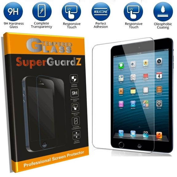 For iPad Pro 9.7" - SuperGuardZ Tempered Glass Screen Protector [9H, Anti-Scratch, Anti-Bubble, Anti-Fingerprint] + 4-in-1 LED Stylus Pen