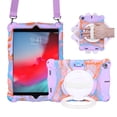 thumbnail image 1 of For iPad mini 1 2 3 4 5 Case, Soft Silicone Drop Protection Rotating Kickstand with Shoulder Strap Pencil Holder Kids Friendly Lightweight Case for iPad mini 5th 4th 3rd 2nd 1st Gen 7.9", Purple, 1 of 6