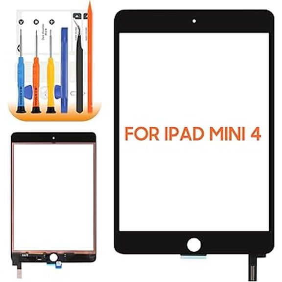 For iPad mini 4 Screen Replacement for iPad mini 4 A1538 A1550 Touch Screen Digitizer Repair Parts Not LCD (Black)