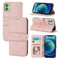 thumbnail image 1 of For iPhone 11 Flip Case, Premium PU Leather Folio Flip with Design Card Slots Wrist Strap Shockproof Kickstand Magnetic Protective Girls Cover For iPhone 11, Pink, 1 of 9