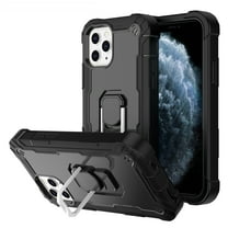 For iPhone 11 Pro Case 5.8", Allytech Full-Body Protection 3 in 1 Hybrid Shockproof Rugged Heavy Duty Drop Protection Ring Holder Stand Case for iPhone 11 Pro 5.8 inch 2019, Black