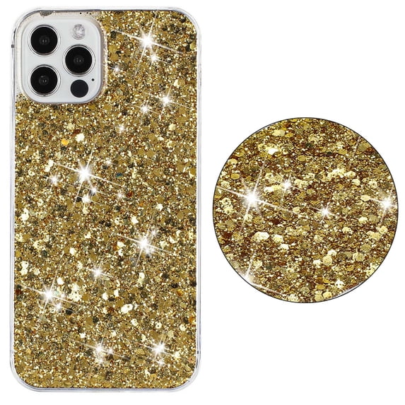 For iPhone 11 Pro Max Case,Cute Glitter Bling Twinkle Stardust with Drop Protection Shockproof Soft TPU Slim Flexible Phone Case Girls/Women Protective case for iPhone 11 Pro Max,Anti Scratch,Gold