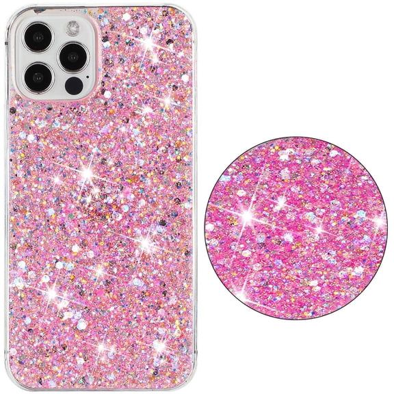For iPhone 11 Pro Max Case,Cute Glitter Bling Twinkle Stardust with Drop Protection Shockproof Soft TPU Slim Flexible Phone Case Girls/Women Protective case for iPhone 11 Pro Max,Anti Scratch,Pink