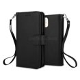 thumbnail image 1 of For iPhone 11 Pro Triple Layer Compartments Folio Leather Wallet Case Cover Black, 1 of 5