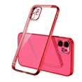 thumbnail image 1 of For iPhone 12 Clear Silicone Case With Red Edge, 1 of 1