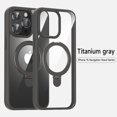 thumbnail image 1 of For iPhone 12 Pro/12 Case with Magnetic Invisible Stand Compatible with MagSafe Transparent Matte iPhone 12 Pro/12 Phone Case  with Ring Holder for Shockproof Protective Phone Case,  Gray, 1 of 9