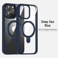 thumbnail image 1 of For iPhone 12 Pro/12 Case with Magnetic Invisible Stand Compatible with MagSafe Transparent Matte iPhone 12 Pro/12 Phone Case  with Ring Holder for Shockproof Protective Phone Case,  Royalblue, 1 of 9